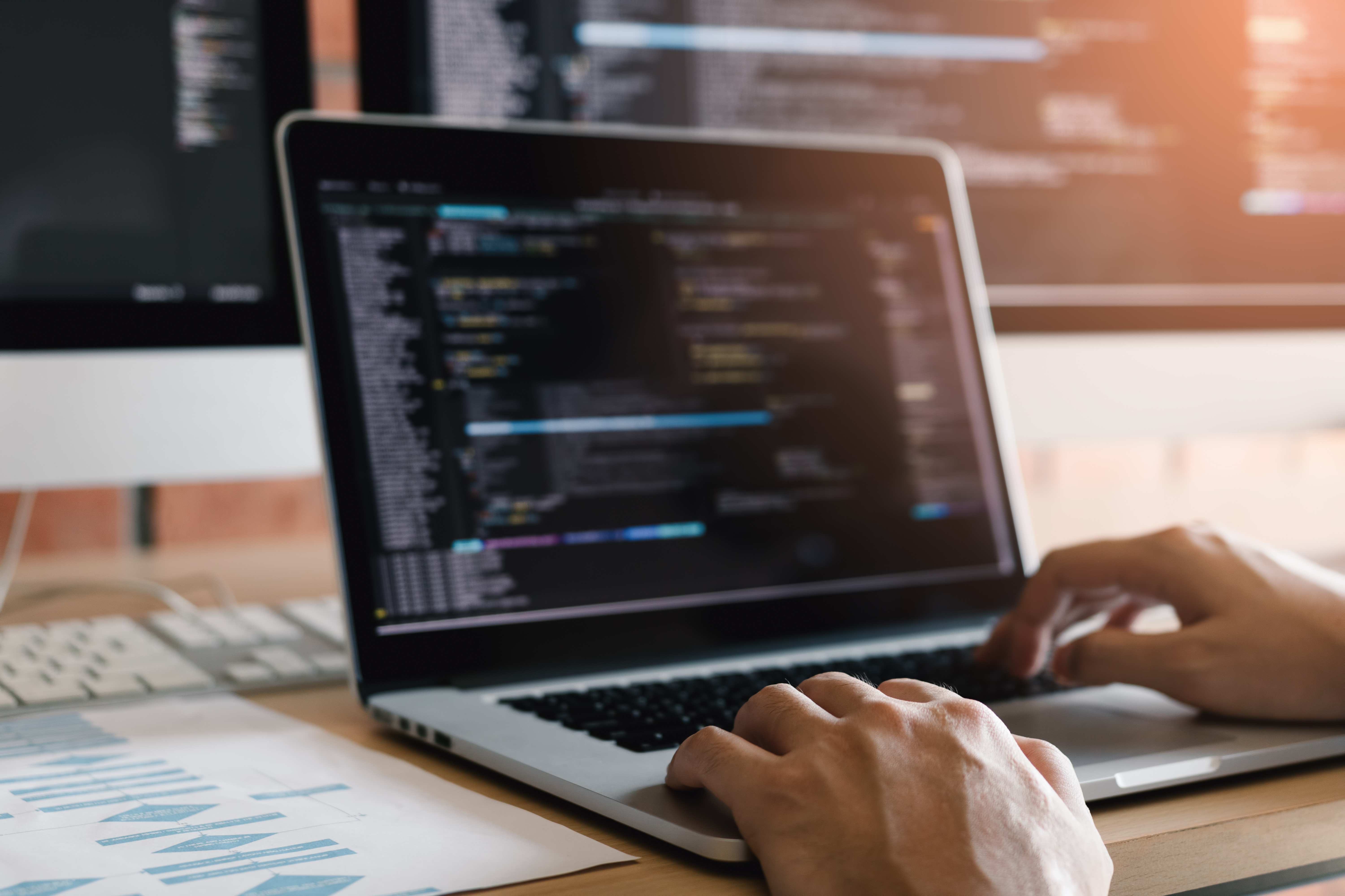 Code on Computer Image